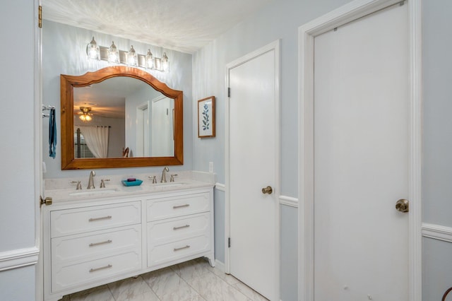 bathroom featuring vanity