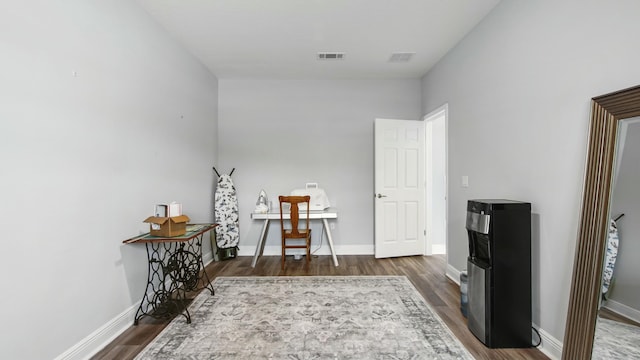 interior space featuring dark hardwood / wood-style flooring