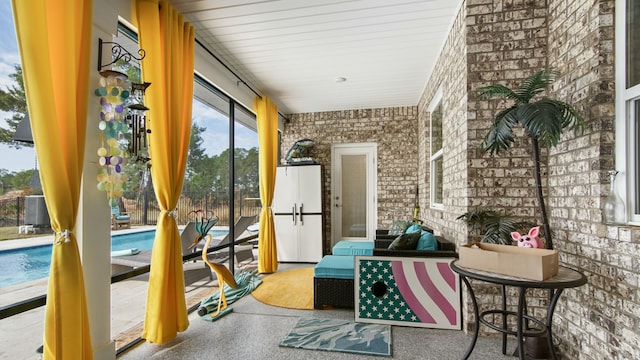 view of sunroom