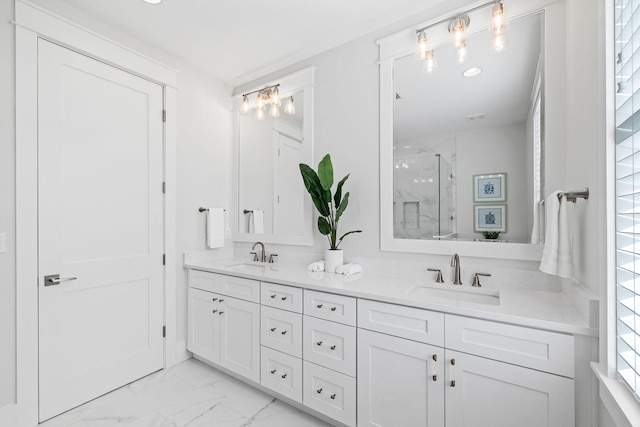 83 Sawgrass Ln, Santa Rosa Beach, FL 32459 - bathroom with vanity and a shower with shower door