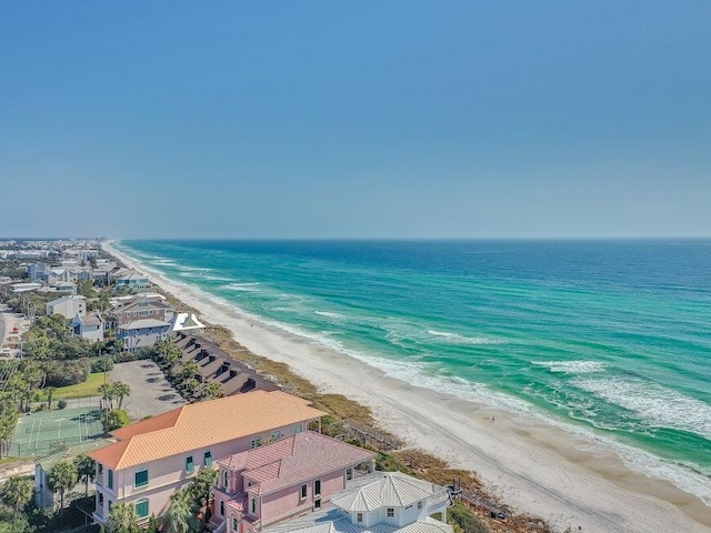 property view of water featuring a view of the beach