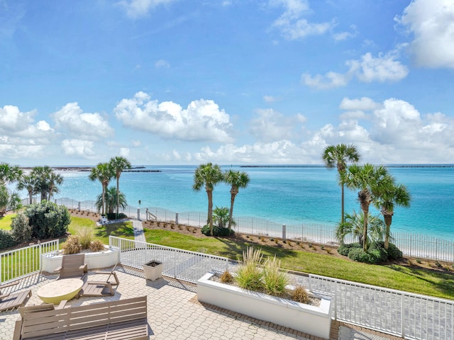 water view with a beach view