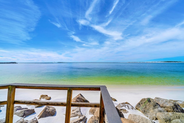 water view with a view of the beach