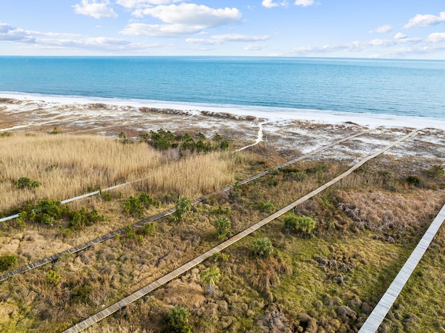 view of water feature featuring a view of the beach