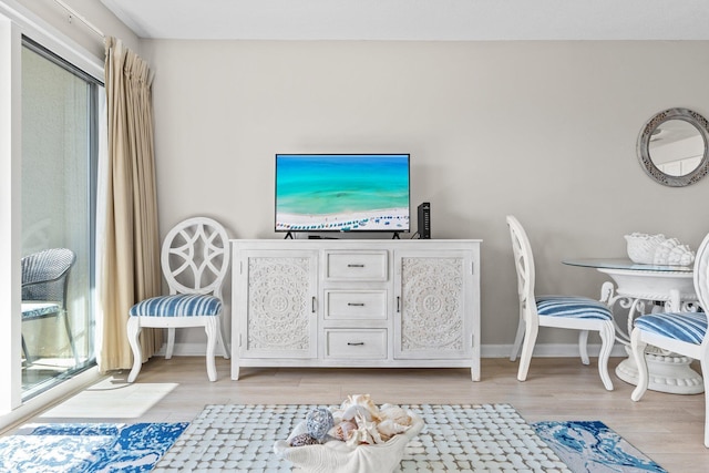 interior space featuring light hardwood / wood-style flooring