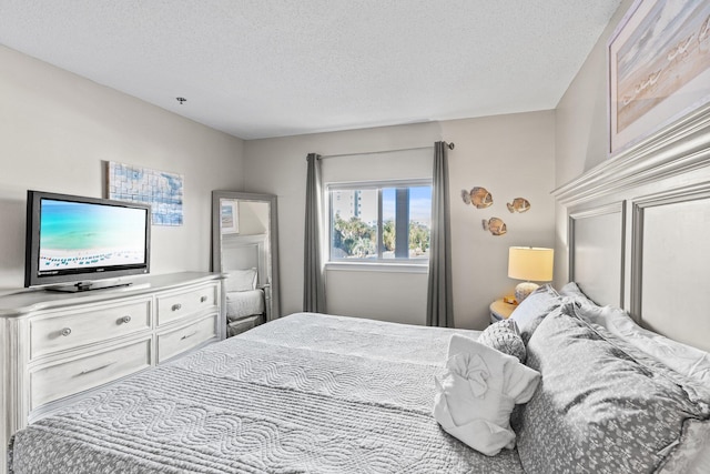 bedroom featuring a textured ceiling