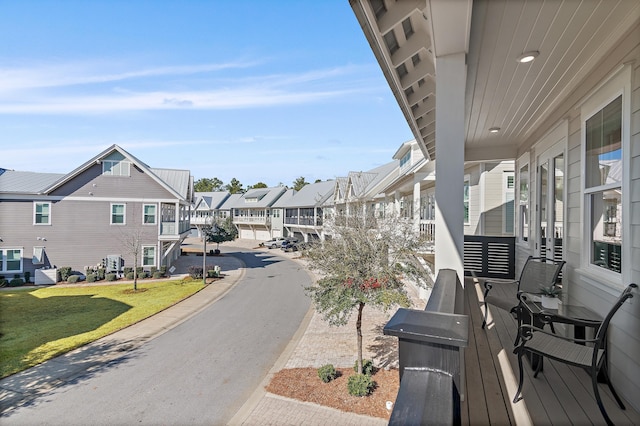 view of street featuring a residential view