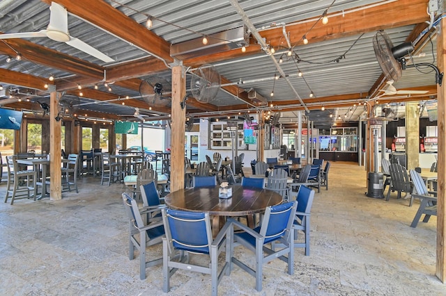 view of unfurnished dining area