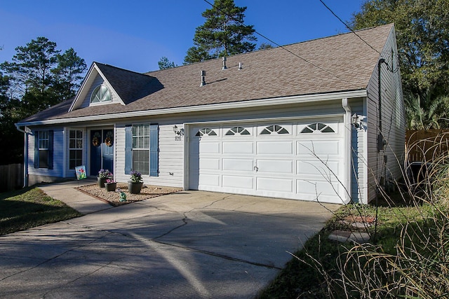 view of front facade with a garage