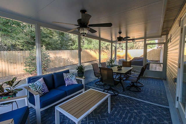 view of sunroom / solarium