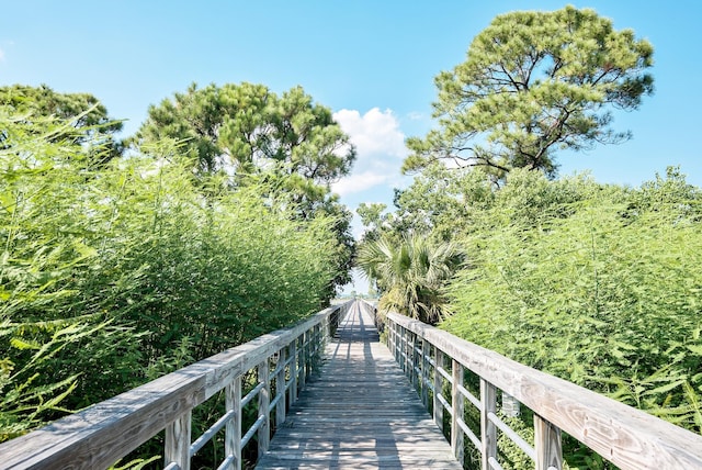 view of dock area