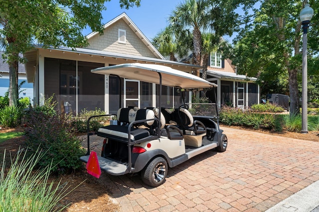 exterior space with a sunroom