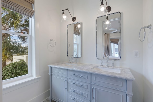 bathroom with vanity