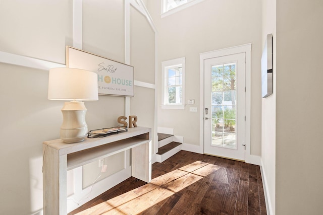 mudroom with hardwood / wood-style floors