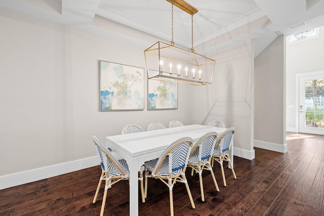 dining room featuring dark hardwood / wood-style flooring