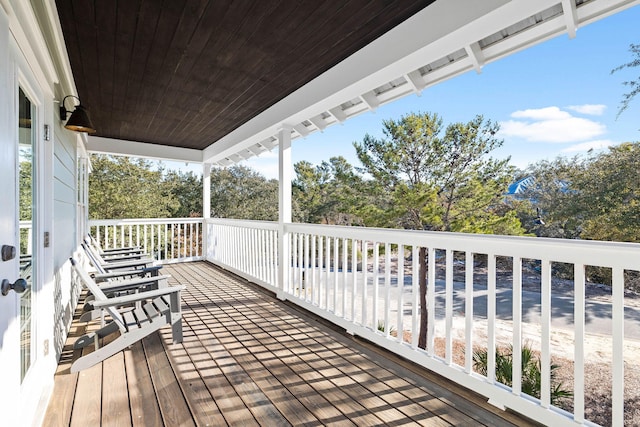 view of wooden terrace