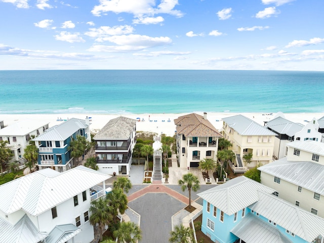 water view featuring a beach view