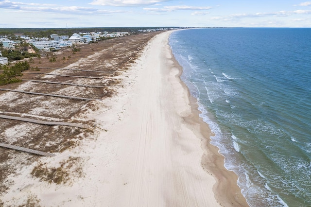 property view of water with a beach view