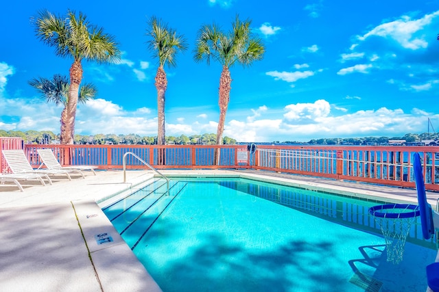 view of pool with a patio