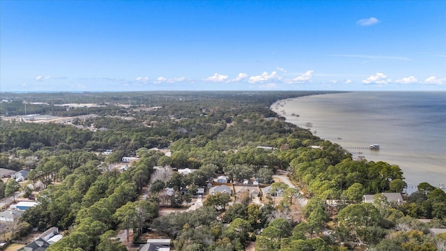 1911 Ladybird Ln, Gulf Breeze, FL 32563 - drone / aerial view featuring a water view and a view of trees
