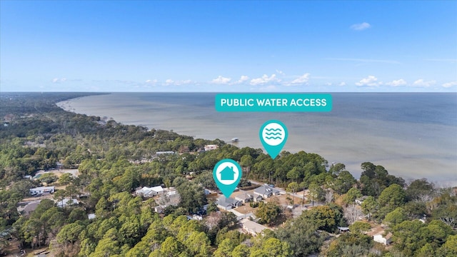 1911 Ladybird Ln, Gulf Breeze, FL 32563 - drone / aerial view featuring a water view