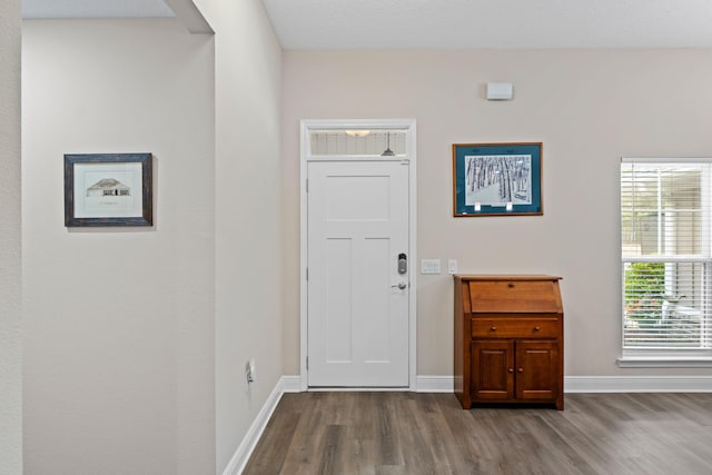1911 Ladybird Ln, Gulf Breeze, FL 32563 - entrance foyer with baseboards and wood finished floors