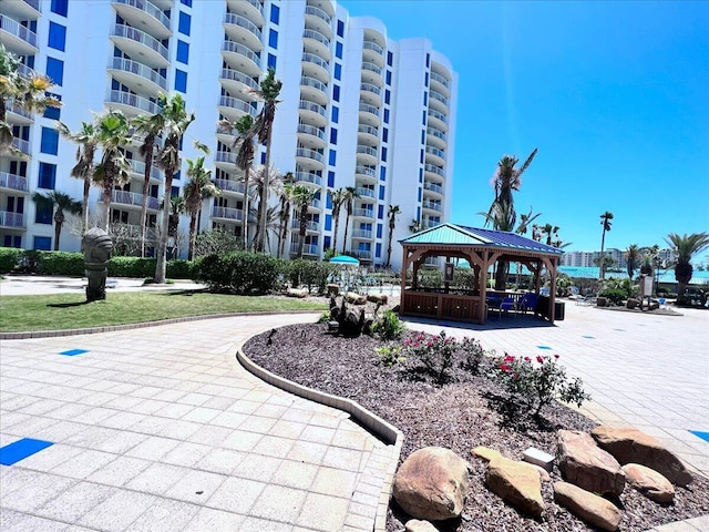 view of property's community featuring a gazebo