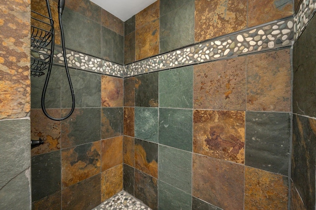 room details with a tile shower