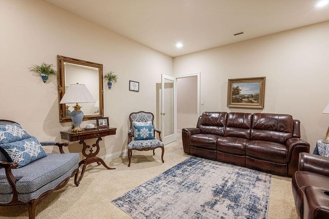 view of carpeted living room