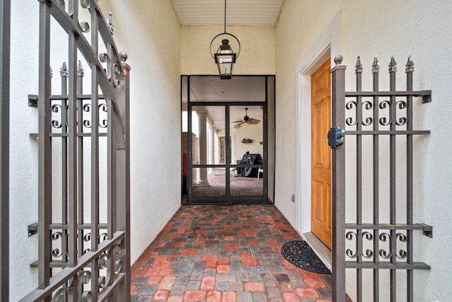 property entrance featuring french doors