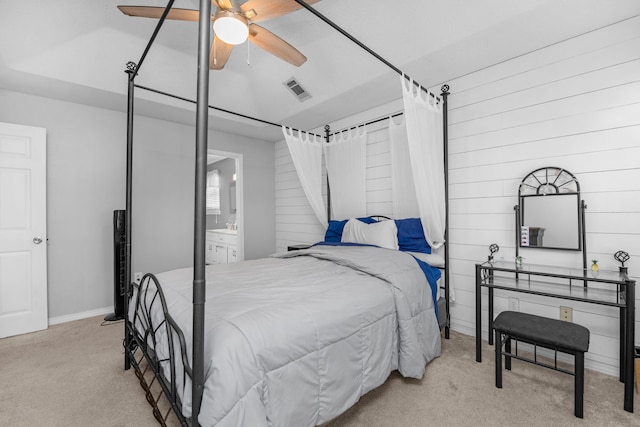 1775 Village Pkwy, Gulf Breeze, FL 32563 - bedroom with light carpet and ceiling fan