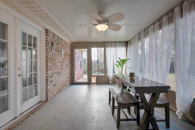 1775 Village Pkwy, Gulf Breeze, FL 32563 - sunroom featuring ceiling fan