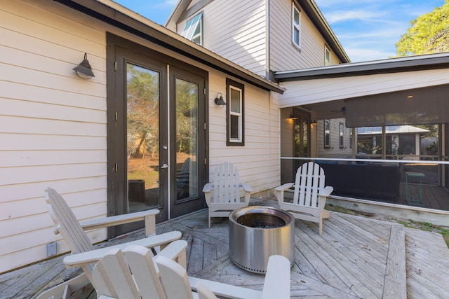 view of wooden deck