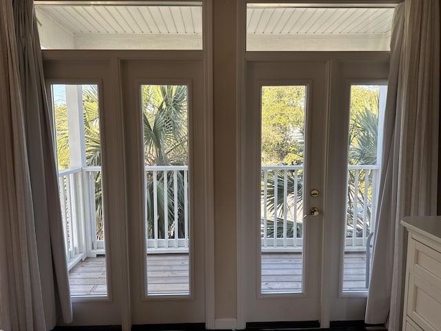 entryway with french doors