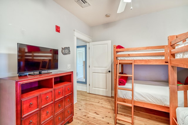 bedroom featuring light hardwood / wood-style flooring