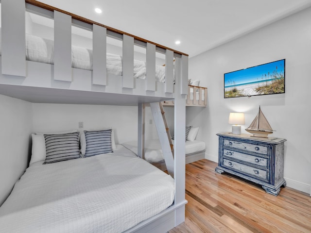 bedroom featuring light hardwood / wood-style flooring