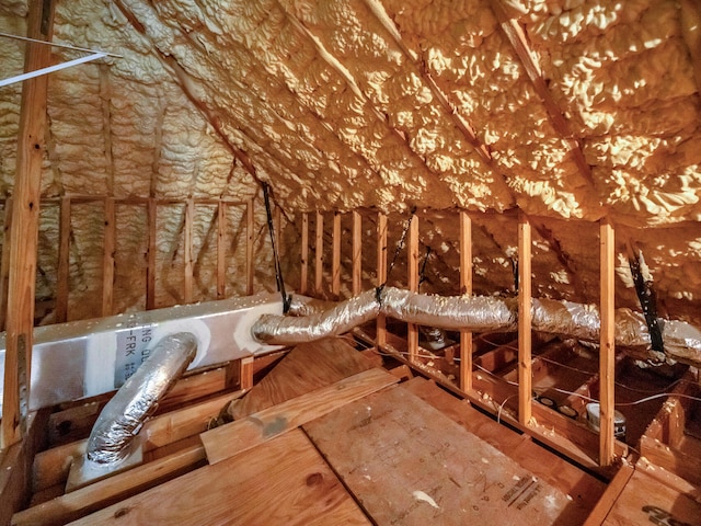 view of attic