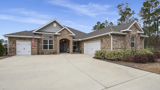 craftsman-style home with a garage