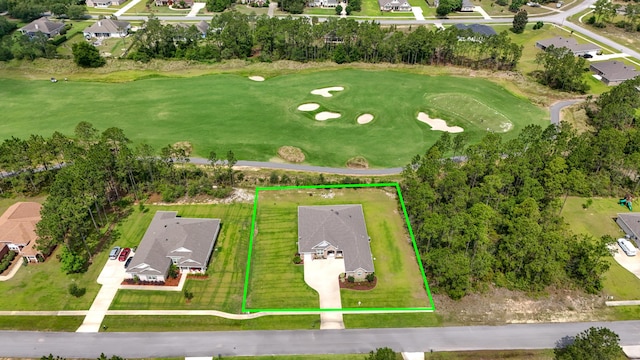 132 Gulf Pines Ct, Freeport, FL 32439 - aerial view of residential area featuring property parcel outlined and a golf club