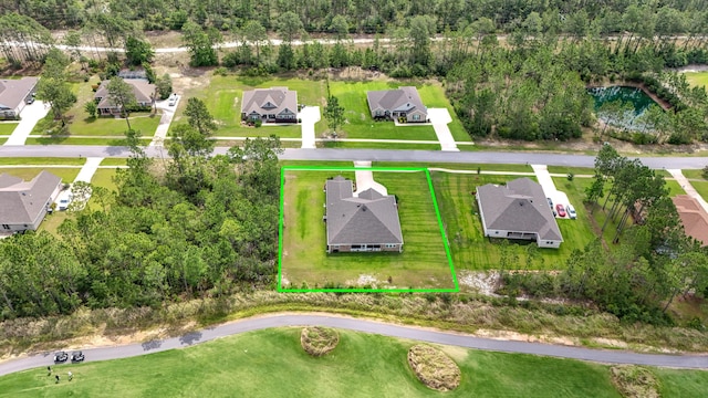 132 Gulf Pines Ct, Freeport, FL 32439 - aerial perspective of suburban area with property boundaries highlighted