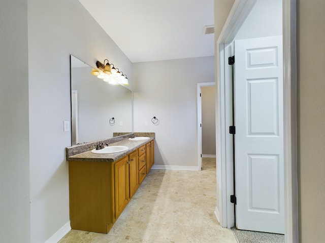 bathroom with vanity