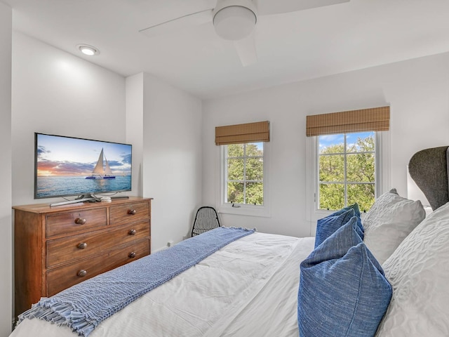 bedroom with ceiling fan