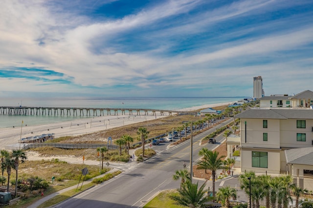 property view of water with a view of the beach