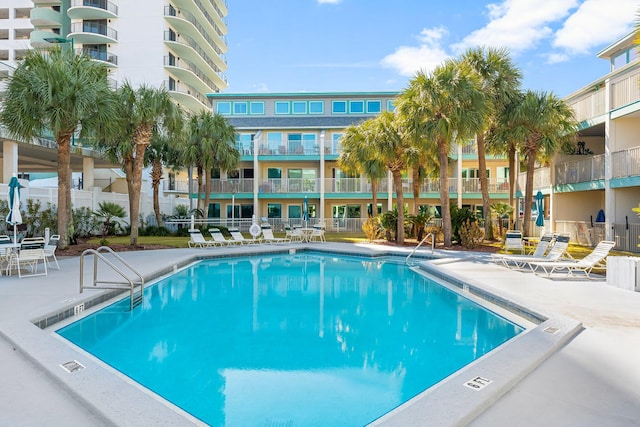 view of pool with a patio