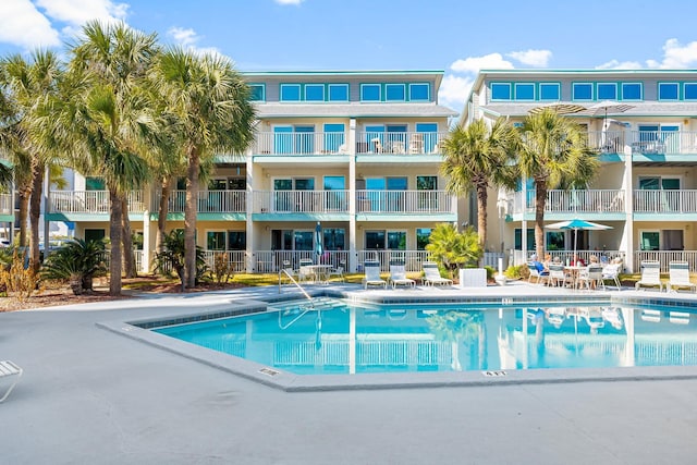 view of pool with a patio