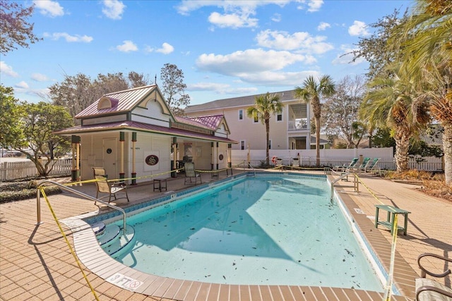 view of pool with a patio area