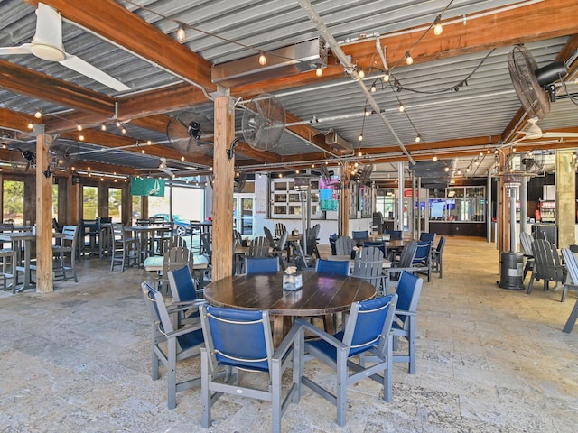 view of unfurnished dining area