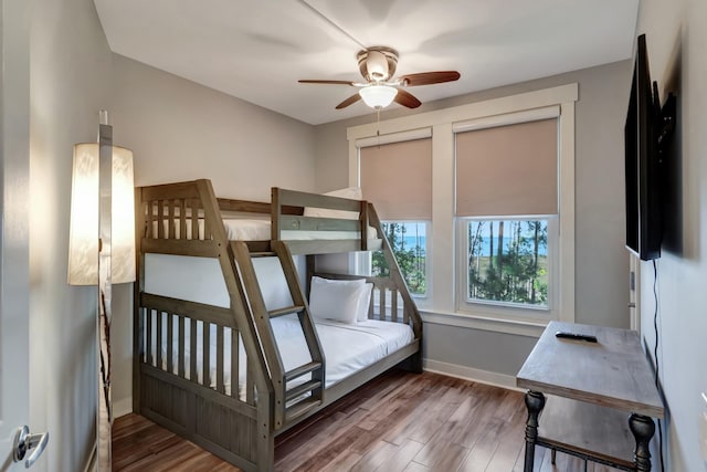 bedroom featuring wood-type flooring