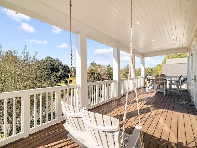 view of wooden deck