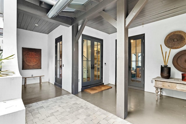 interior space with french doors